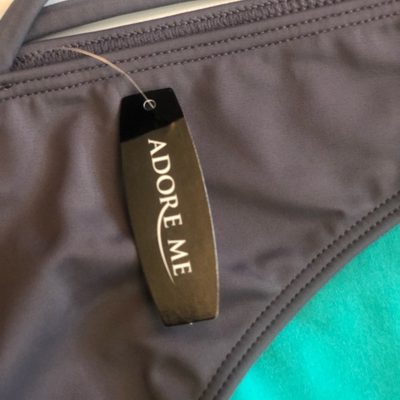 Adore Me Reversible 2-Piece Bikini Gray/Turquoise - Picture 8 of 8